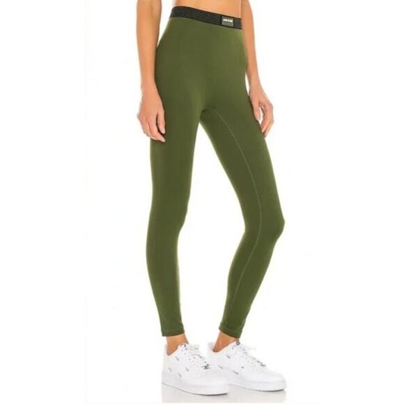 Adam Selman Sport Bonded Active Legging Green High Rise Athleisure Women's Small - Picture 1 of 10